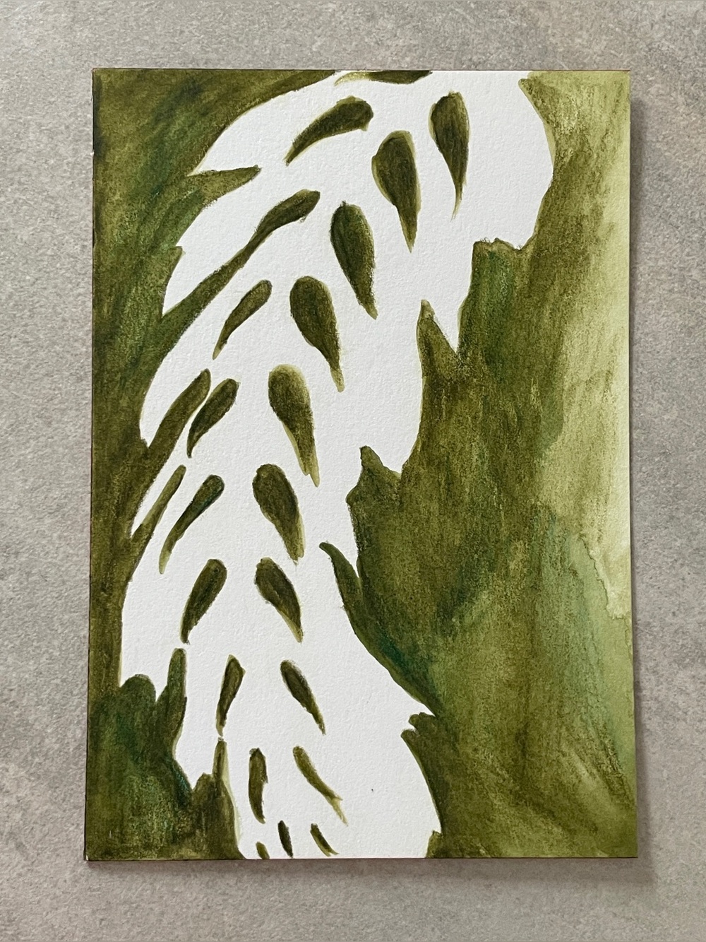 Original Fern Watercolor Painting, Botanical Art Deco, 6x4 watercolour artwork